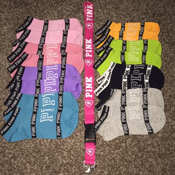 PINK Victoria's Secret Accessories - PINK Socks & Lanyard combo new fast shipping #53